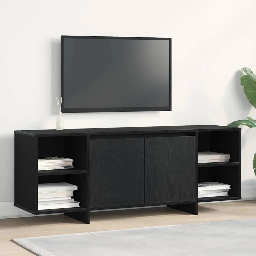 Estante de TV vidaXL - Carvalho Preto - 120x30x40.5 cm - Feito de Made