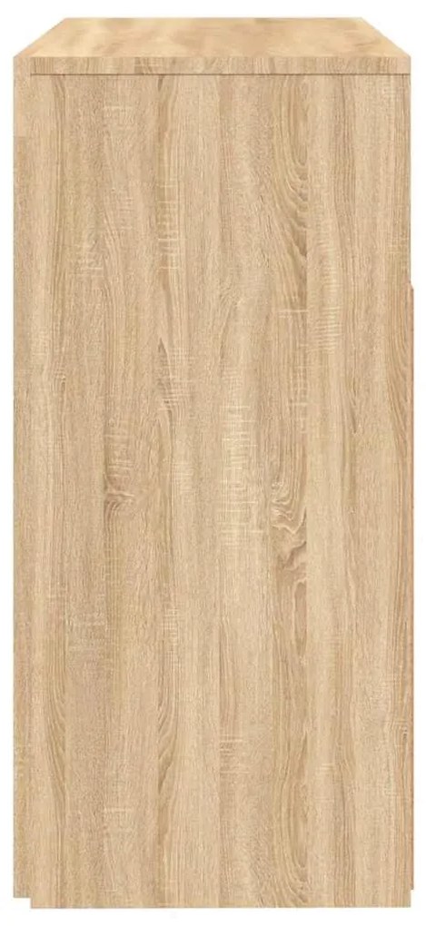 Aparador com luzes LED 80x35x75 cm carvalho sonoma