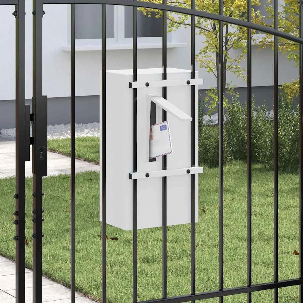 caixa de correio Branco 30 x 23 x 55 cm Aço