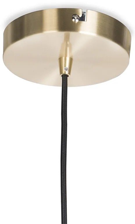 Candeeiro de suspensão inteligente latão com vidro fumê 30 cm incl. Wifi ST64 - Ball