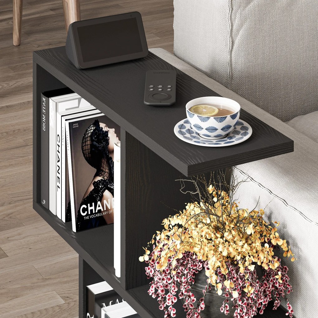 Mesa de Centro Homemania – Madeira Preta – 60x60x20 cm | Tribo Home