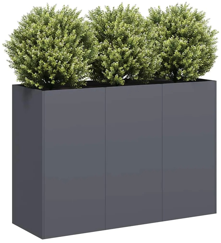 vidaXL Vaso/floreira 120x40x80 cm aço laminado a frio antracite