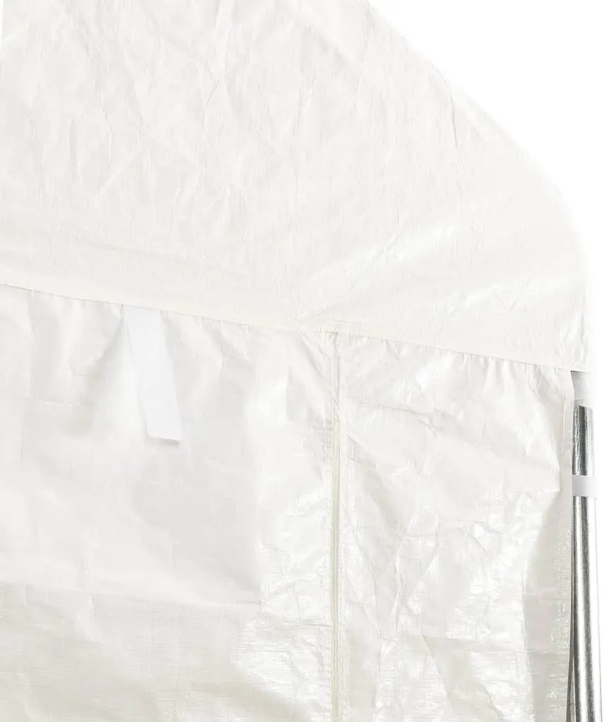 Gazebo com telhado 17,84x2,28x2,69 m polietileno branco