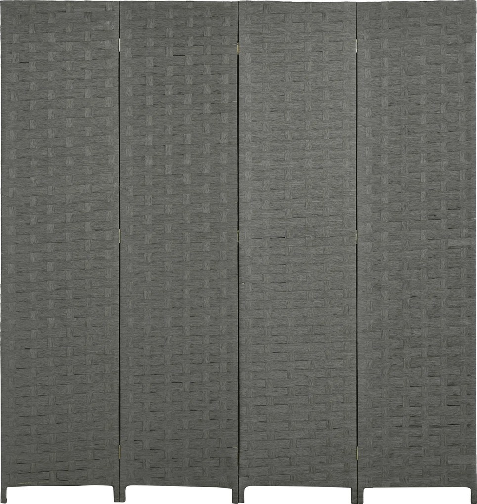 HOMCOM Biombo interior em madeira 4 painéis separador de ambientes divisória, dim. 159,5L x 169,5H x 1,6P cm | Aosom Portugal