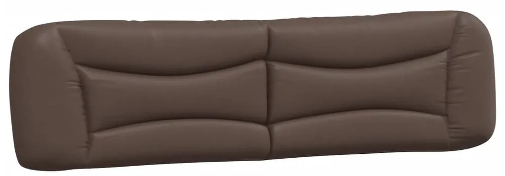 Cama com colchão 200x200 cm couro artificial castanho