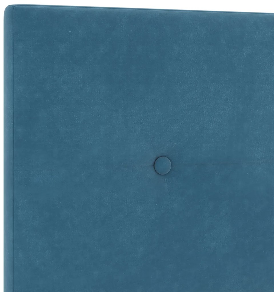 Cabeceira vidaXL com Botões Estofados Azul Escuro 140 cm Veludo