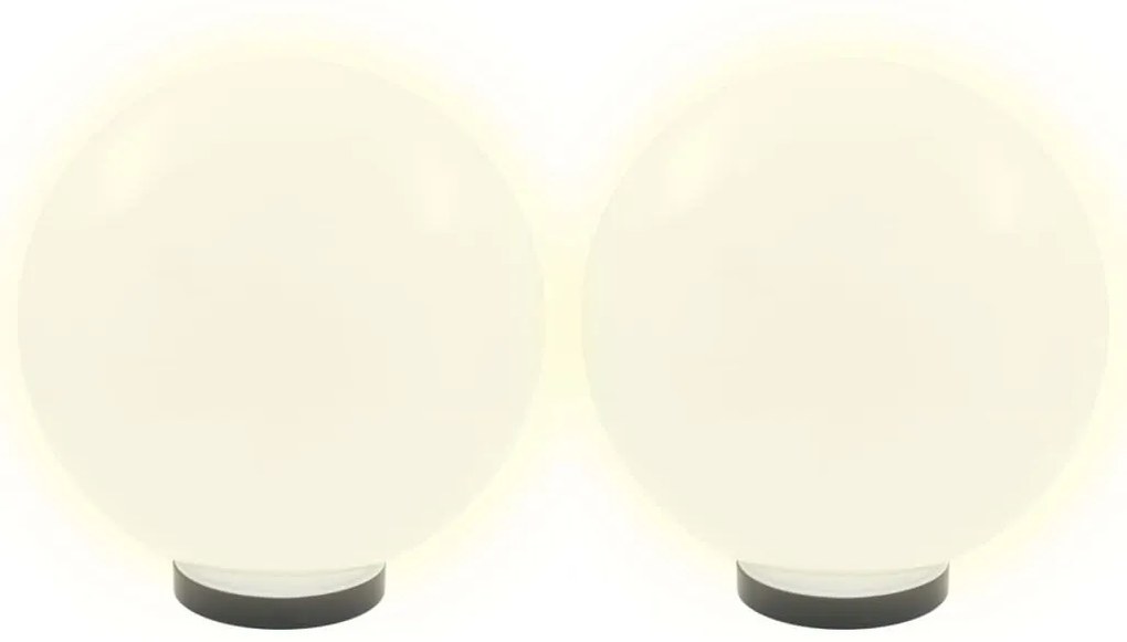 Candeeiros esféricos LED 4 pcs 30 cm PMMA
