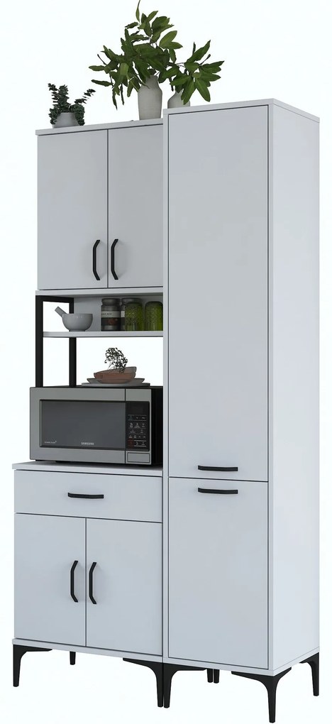 Armário Multiusos JE121 – Branco – 100x198,6x40 cm