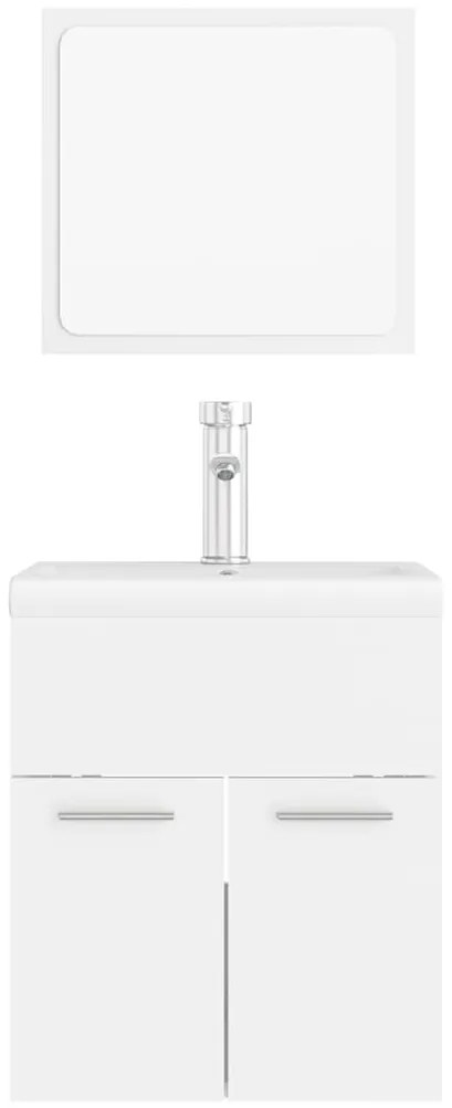 Conjunto de móveis de casa de banho contraplacado branco