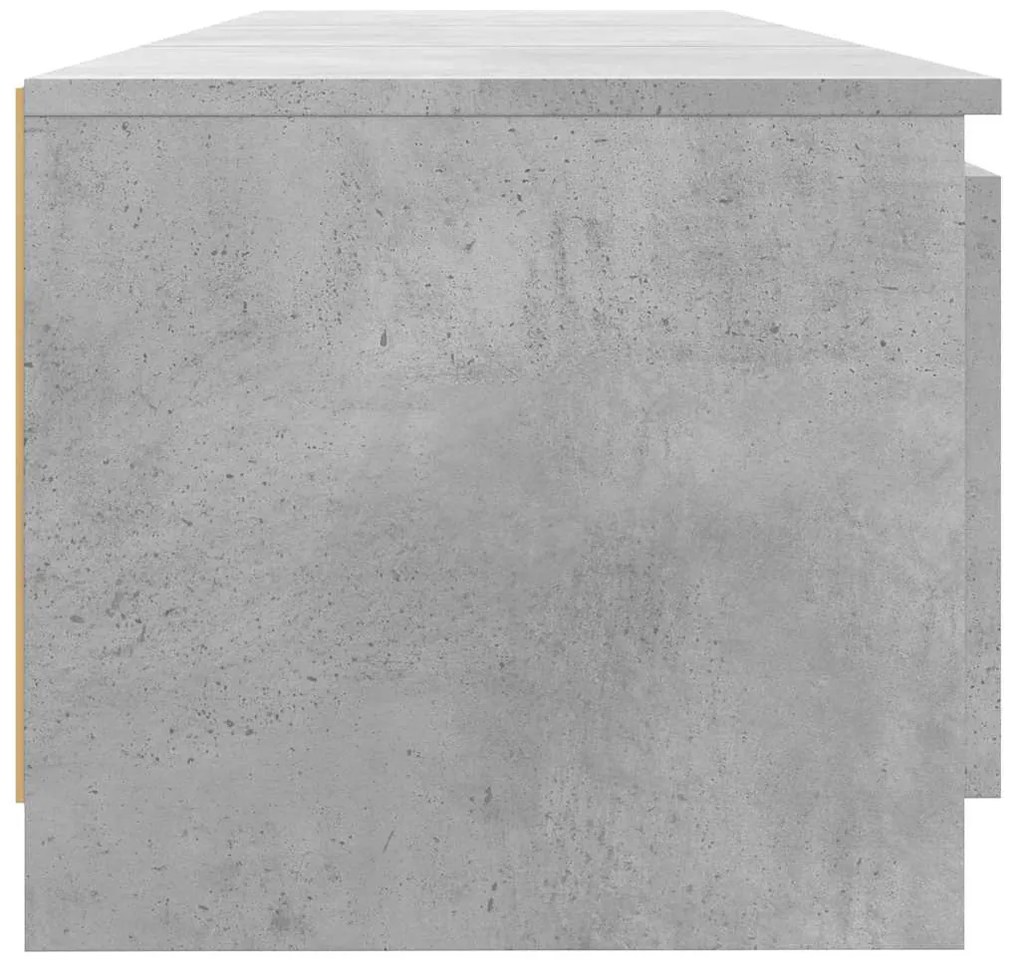 Móvel de TV com luzes LED 140x40x35,5 cm cinzento cimento