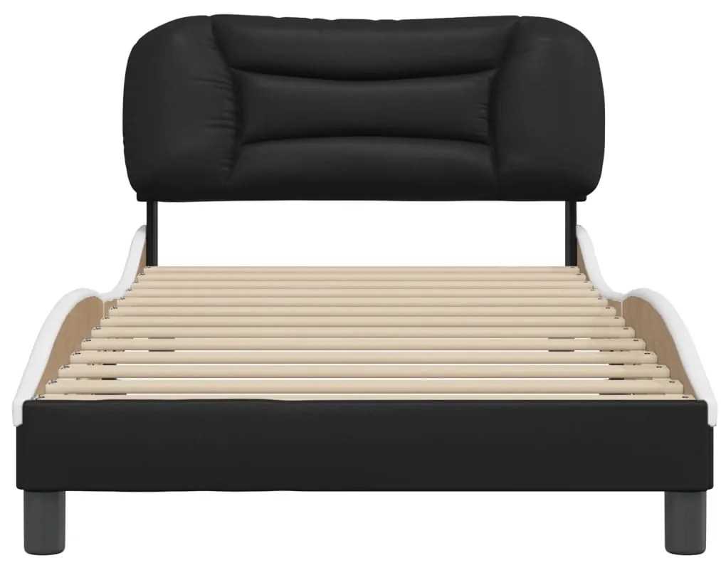 Estrutura cama c/ cabeceira 100x200 cm couro artificial