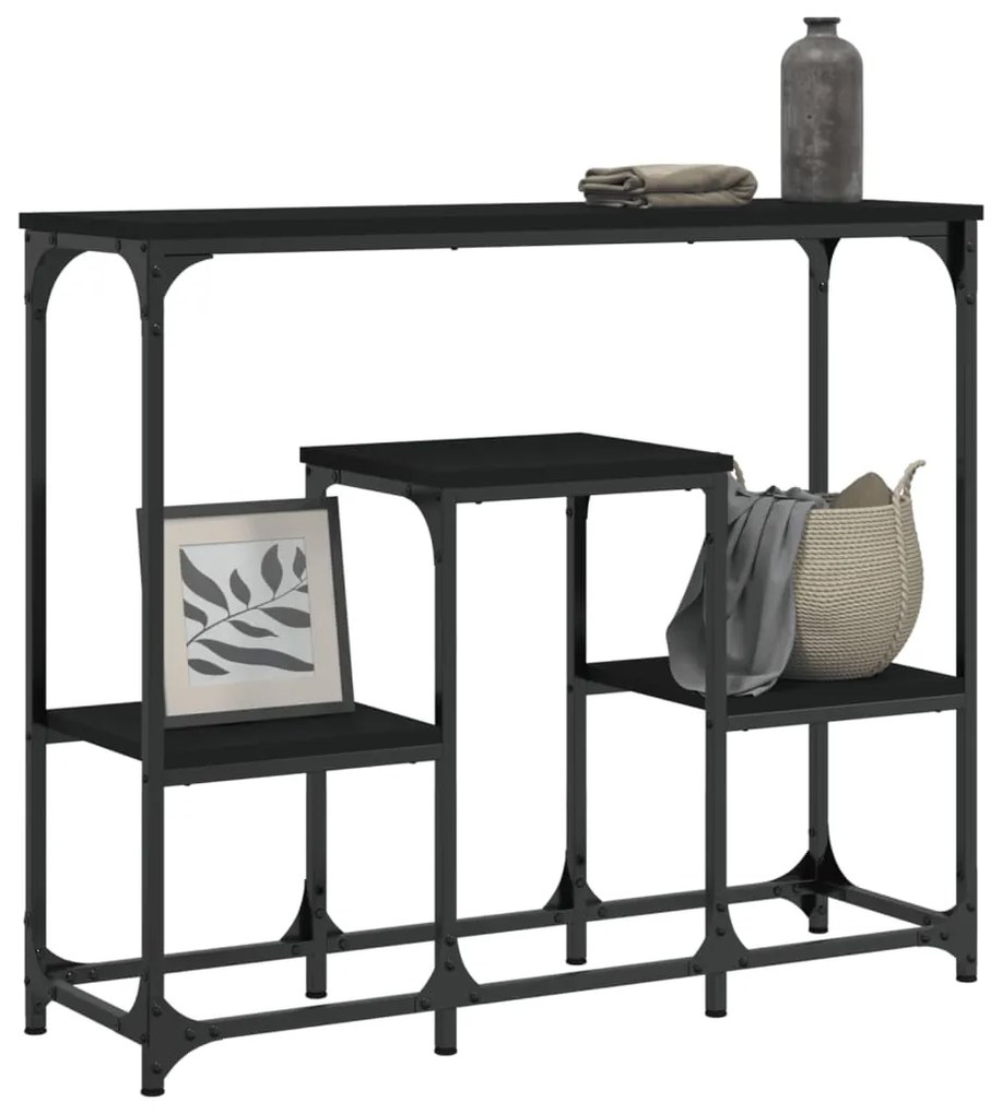 Mesa consola 89,5x28x76 cm derivados de madeira preto