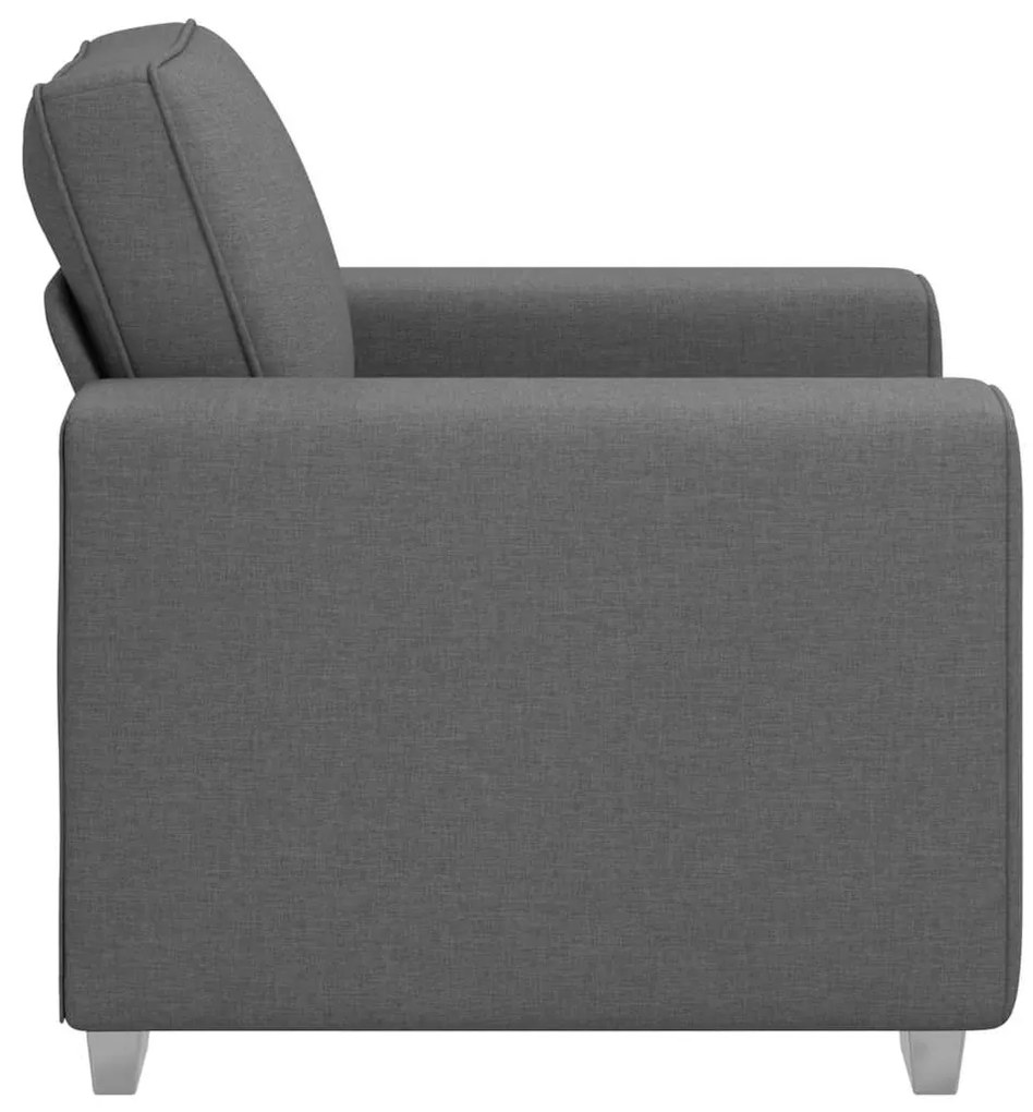 Poltrona cinza escuro, 59 cm, tecido