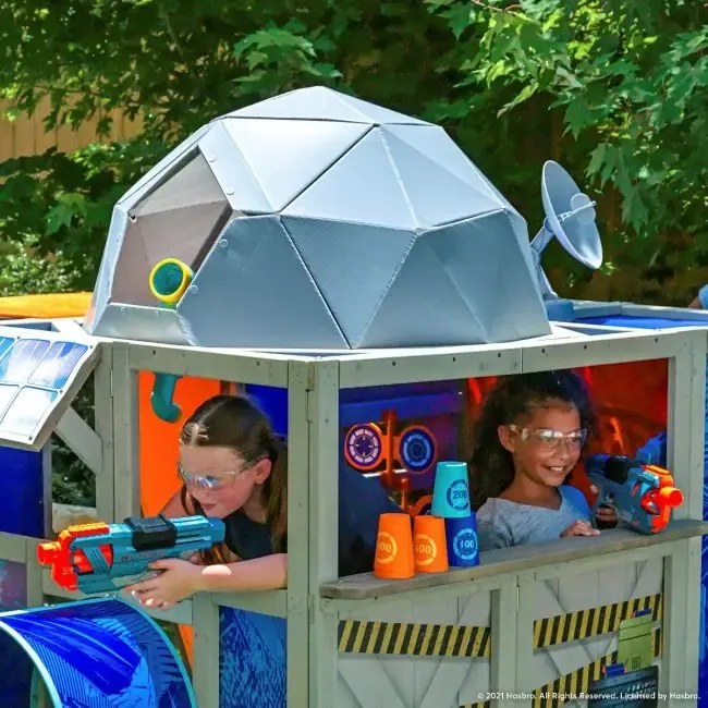 Casa de Brincar para Crianças Madeira Quartel da Nerf Geo Strike