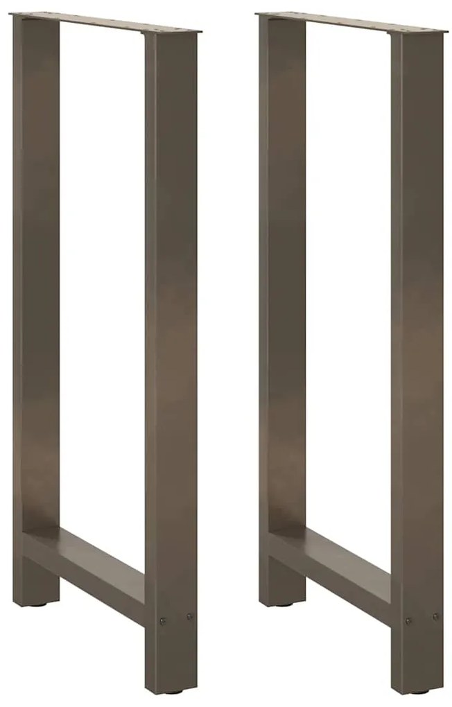 Pés de mesa de bar em aço natural, 2 peças, 60x (110-111) cm, aço