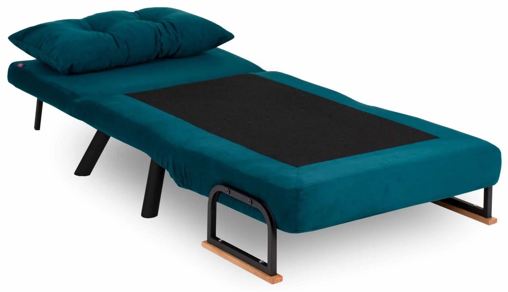 Poltrona Cama "Versa" – Verde Petróleo – Design Moderno