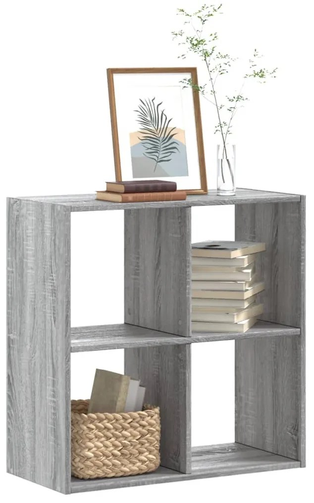 Estante 68,5x32x68,5 cm derivados de madeira cinzento sonoma