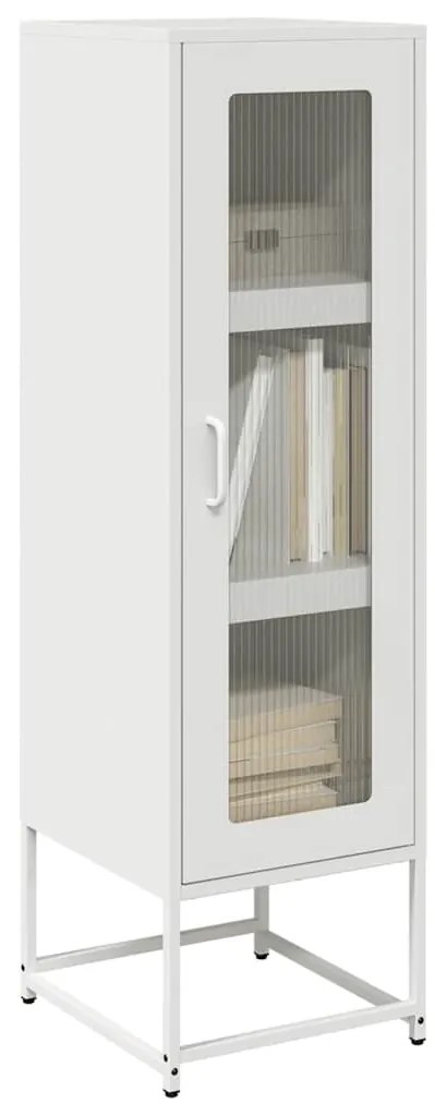 vidaXL Móvel alto 36x39x123 cm aço laminado a frio branco