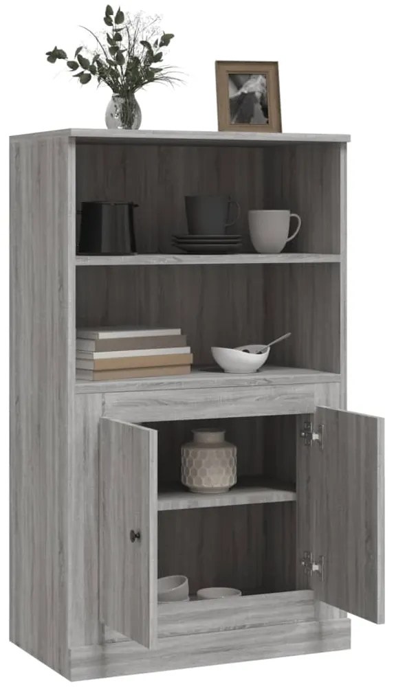 Armário alto derivados de madeira 60x35,5x103,5 cm sonoma cinza