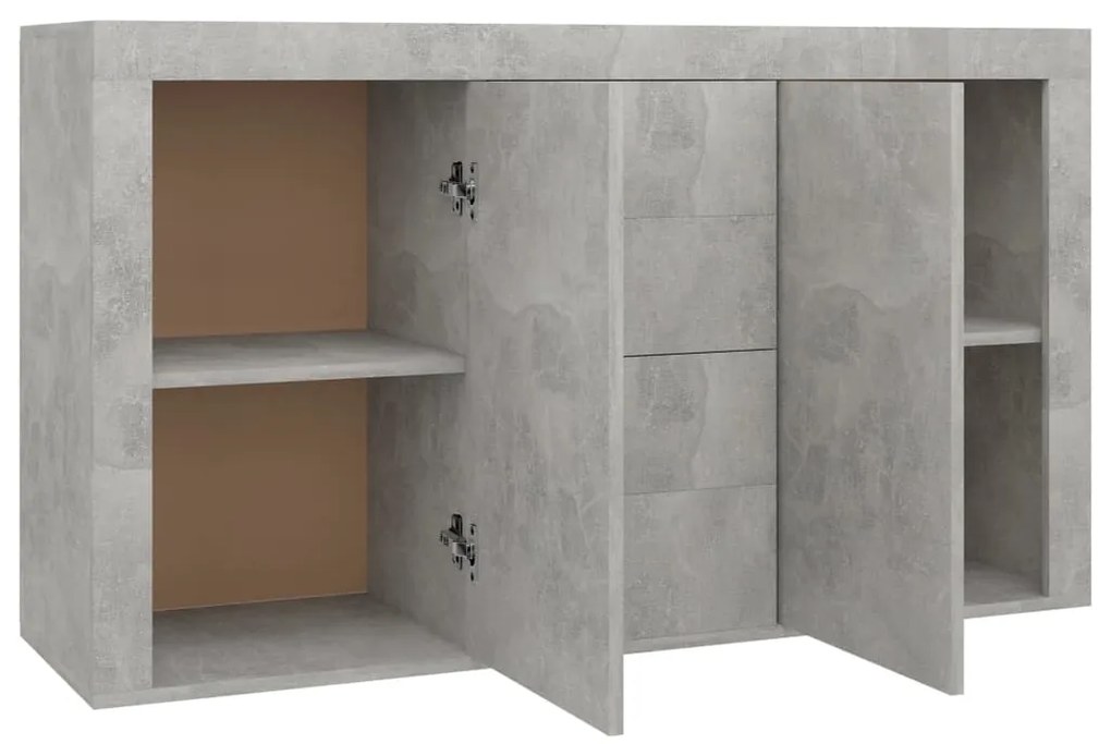 Aparador 120x36x69 cm derivados de madeira cinzento cimento