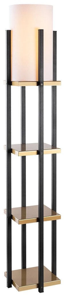 Candeeiro de Pé 7115 – Preto e Dourado – 25 x 25 x 130 cm