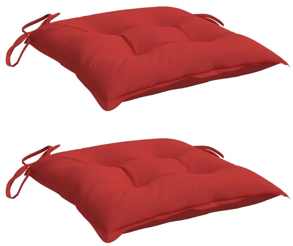Almofadões para móveis de paletes 2 pcs tecido oxford vermelho