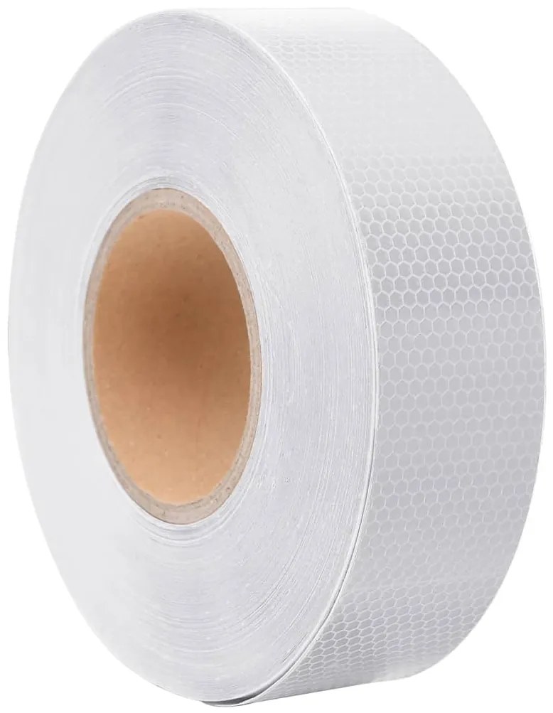 vidaXL Fita refletora 5 cmx50 m PVC branco