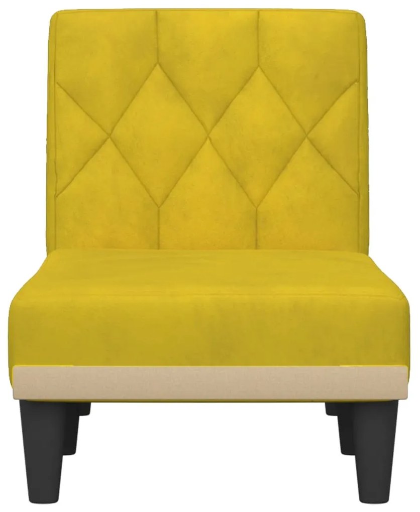 Chaise longue veludo amarelo