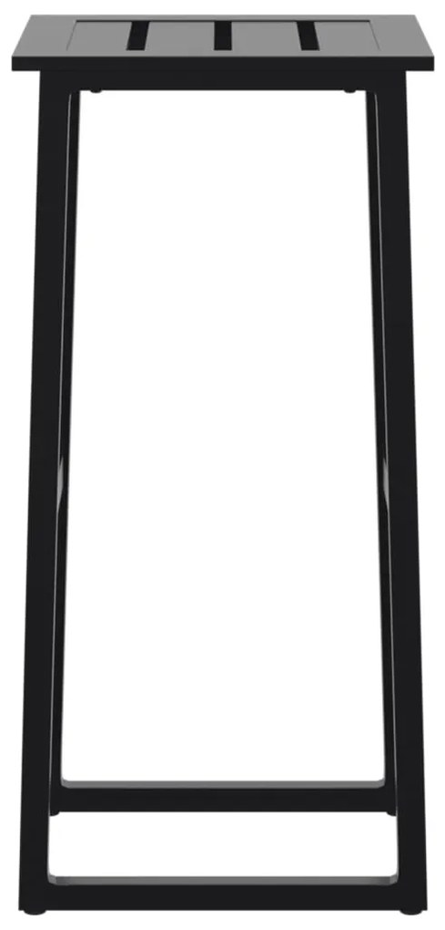 Bancos de bar 4 pcs 38x38x80 cm aço revestido a pó preto