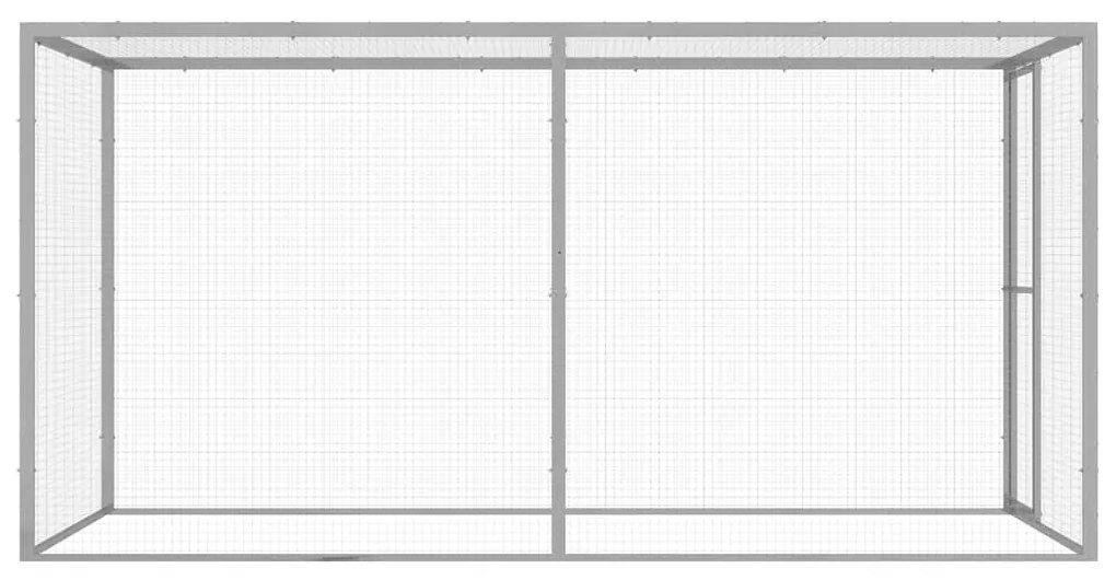 Jaula para gatos 3x1,5x1,5 m aço galvanizado