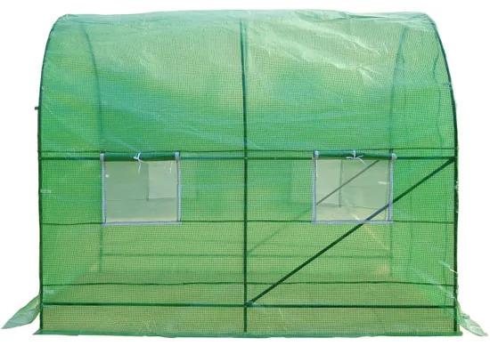 Estufa Verde Transparente Aço Polietileno PE 250 x 200 x 200 cm
