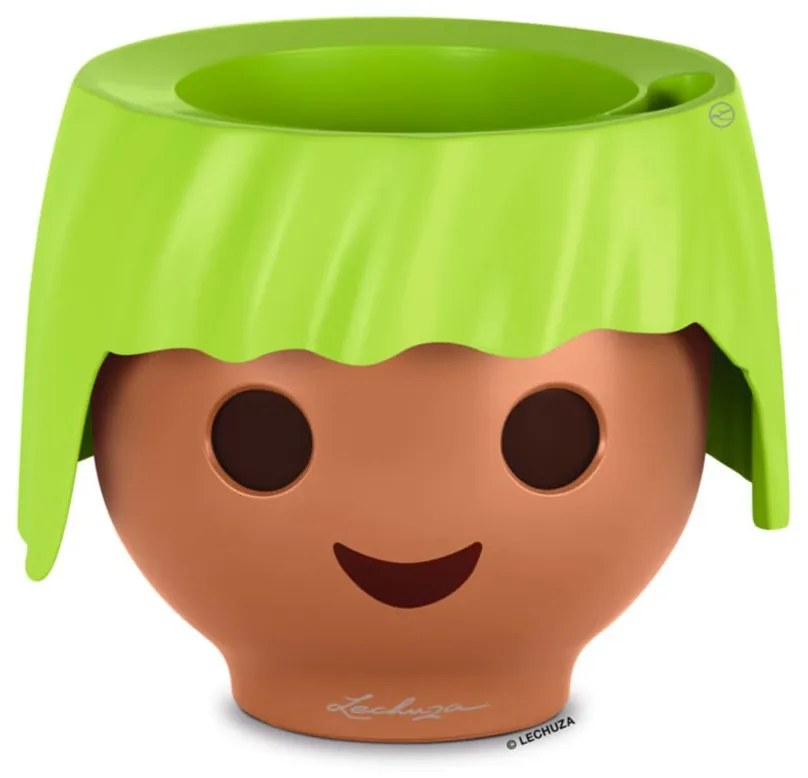 427371 LECHUZA Vaso de mesa OJO ALL-IN-ONE verde maça