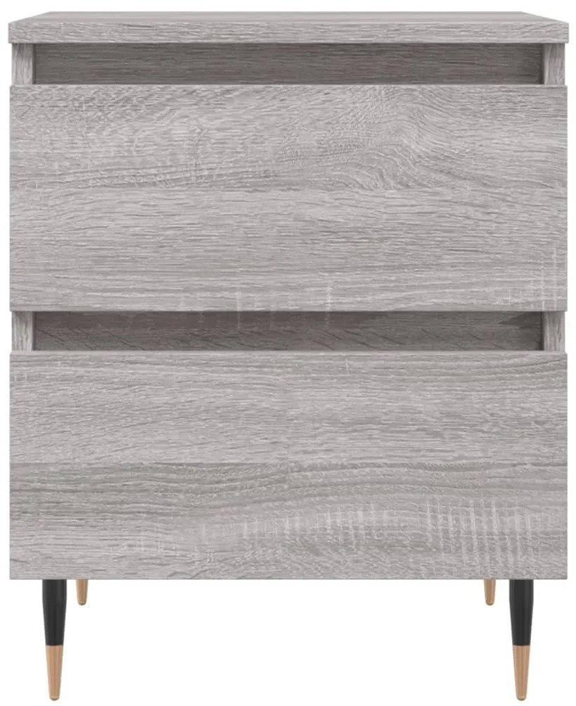 Mesa de cabeceira 40x35x50 cm derivados de madeira cinza sonoma
