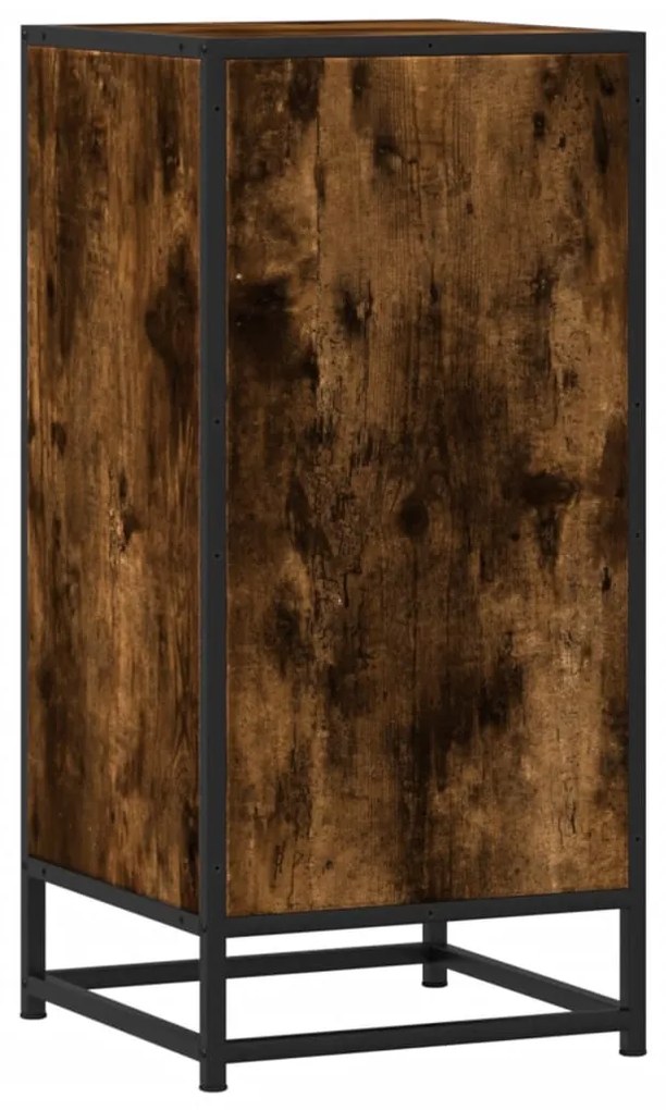 Aparador 35,5x35x76 cm deriv. de madeira/metal carvalho fumado