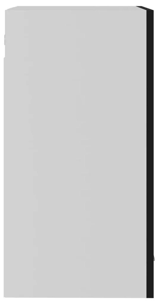 Armário de parede c/ vidro “Lyon” 40x31x60 cm preto