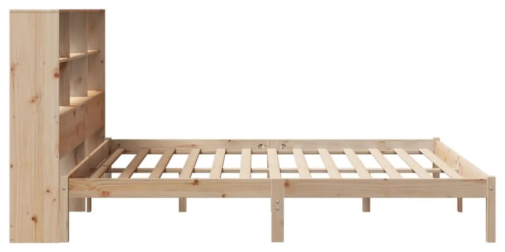 Cama com estante sem colchão 200x200 cm pinho maciço