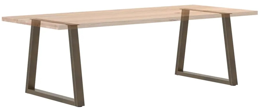 Pés para mesa de jantar em formato de V, 2 peças, aço natural, 80x(72-