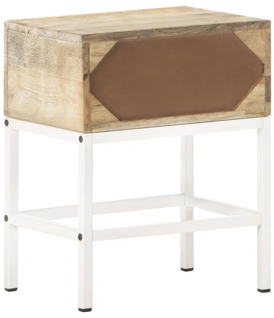 Mesa de cabeceira 40x30x50 cm madeira de mangueira maciça