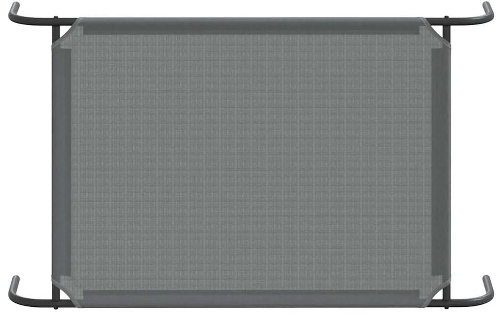 Cama para cães elevada 110x65x20 cm Textilene e aço cinzento
