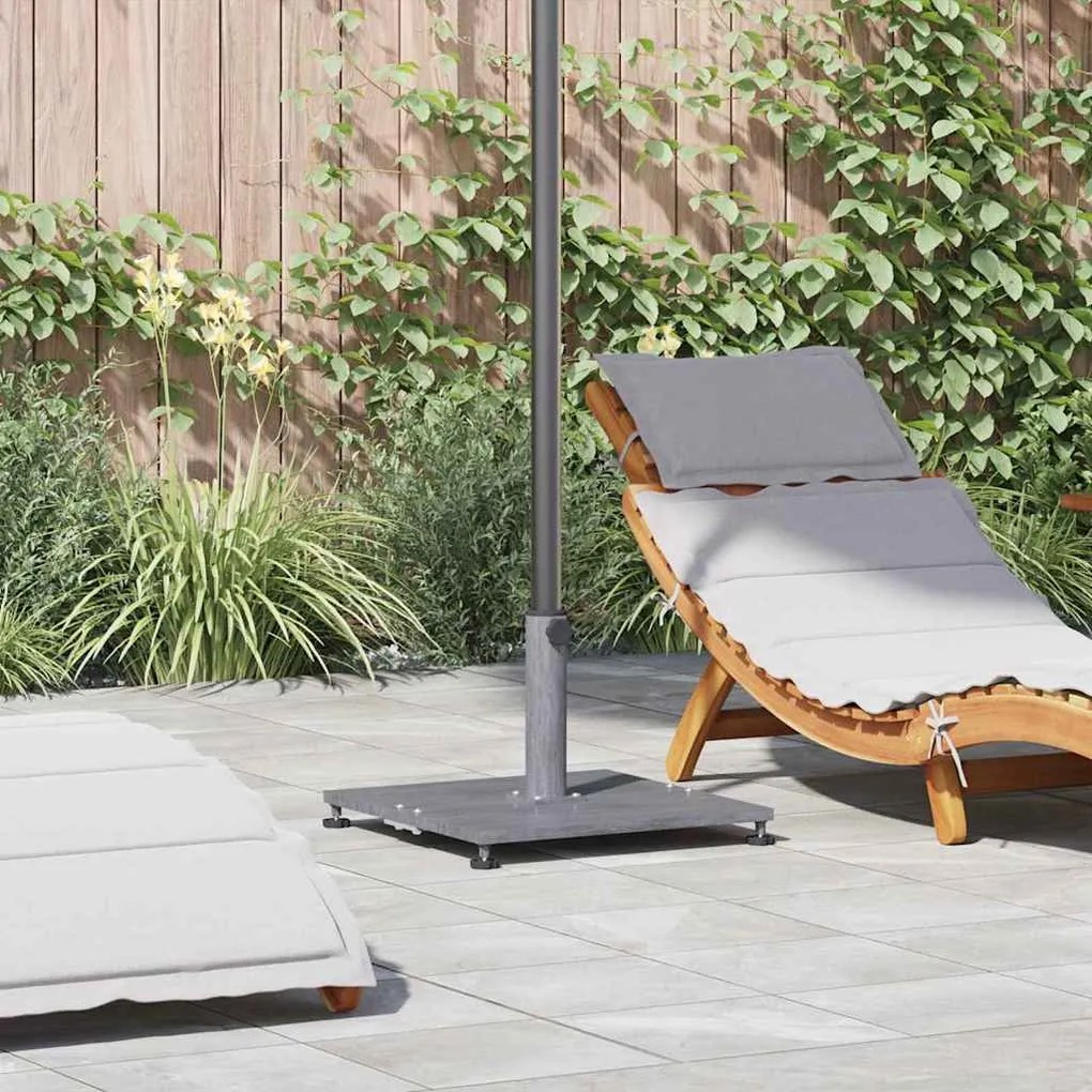 vidaXL Base de Guarda-sol Externo Acabamento em madeira cinza escura