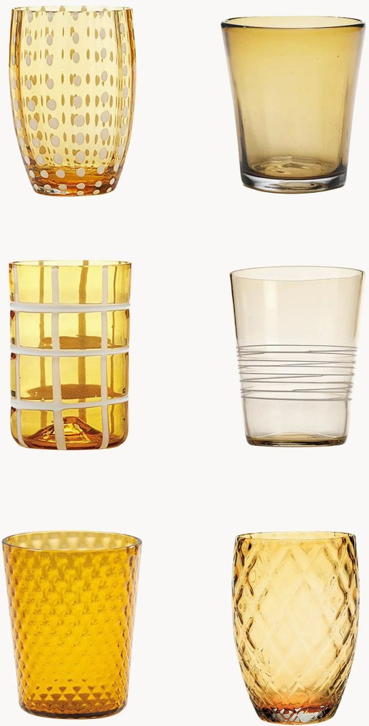 Copos artesanais Melting Pot, conjunto de 6