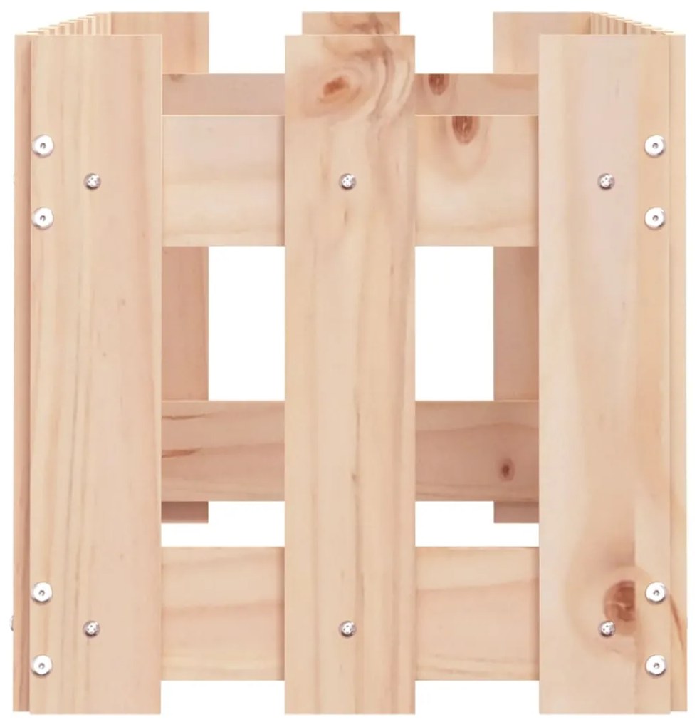 Canteiro elevado c/ design de cerca 100x30x30 cm pinho maciço
