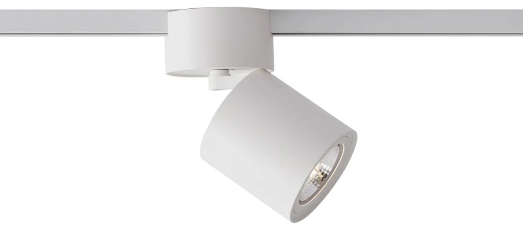 Foco moderno branco para sistema de calha monofásico GU10 70mm - Iconic Roto