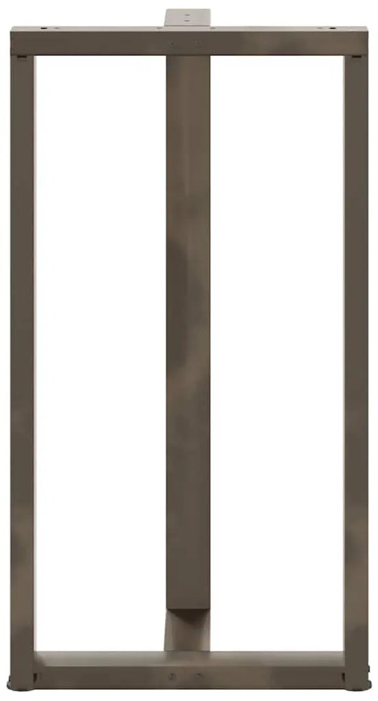 Pés de mesa de bar em forma de T, 2 peças, preto, 60x35x(110-111) cm,