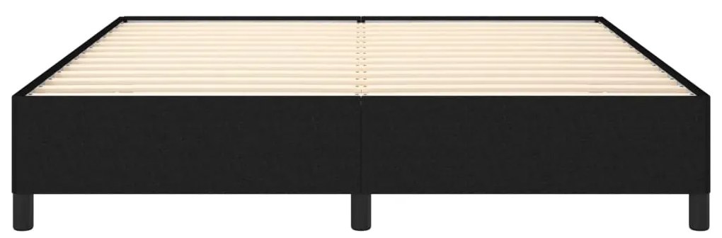 Estrutura de cama sem colchão 160x200 cm tecido preto