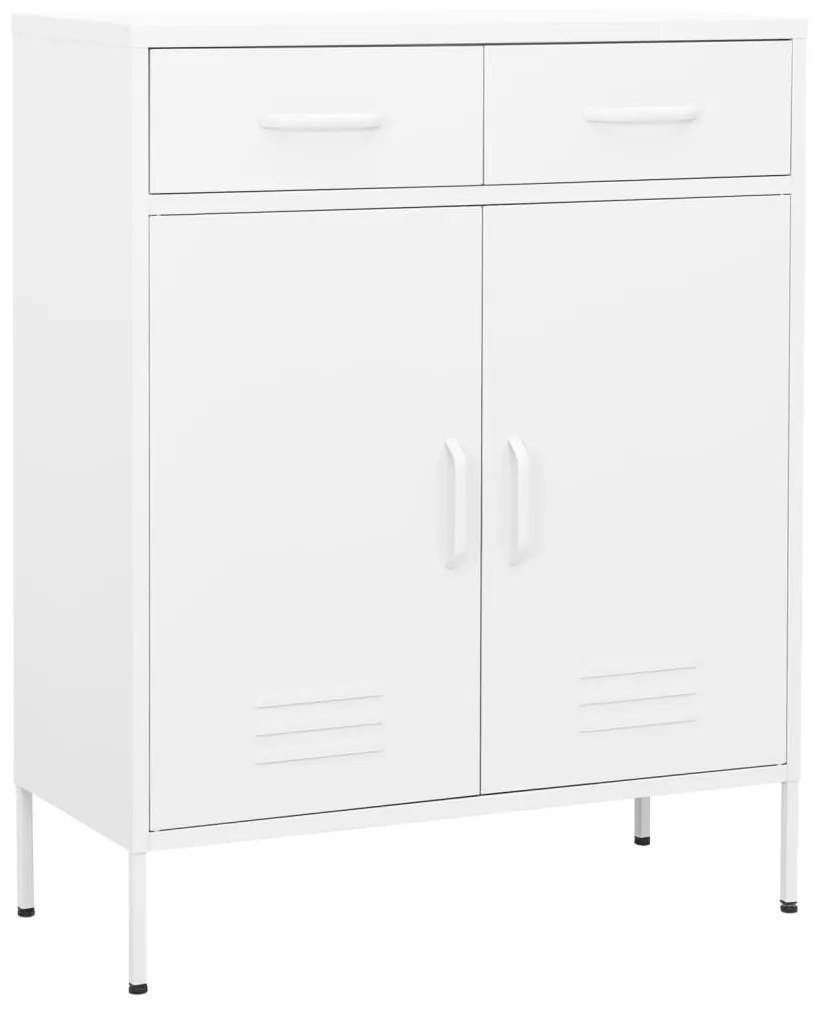 vidaXL Armário de arrumação aço 80x35x101,5 cm branco