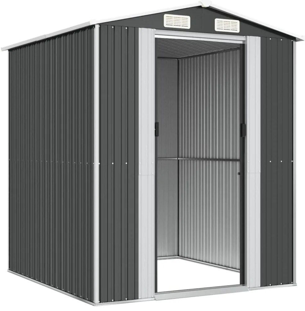 Abrigo de jardim 192x191x223 cm aço galvanizado antracite