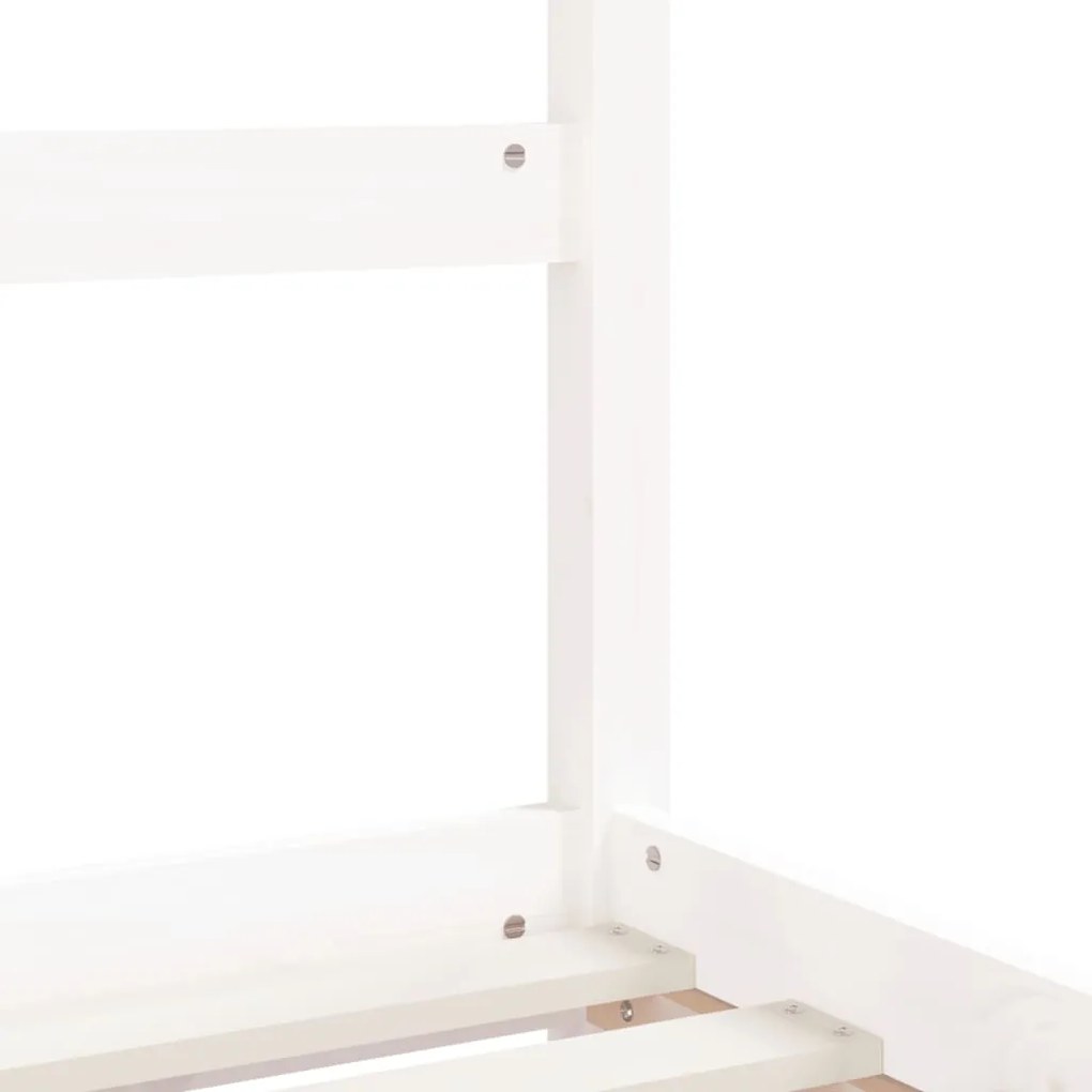 Estrutura de cama infantil 90x190 cm pinho maciço branco