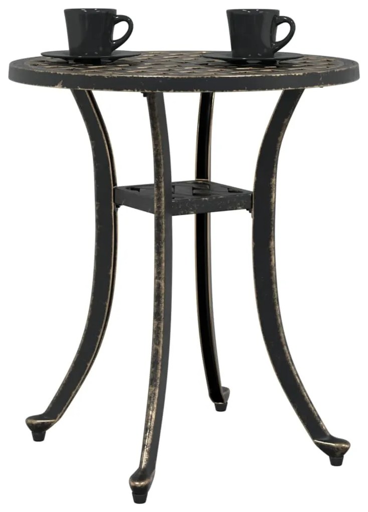 Mesa de jardim Ø48x53 cm alumínio fundido bronze