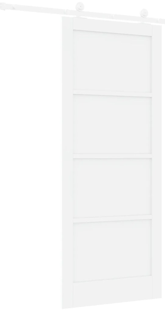 Porta de Correr vidaXL com Conjunto de Hardware Branca 86x211 cm Madei